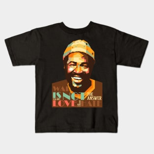 Marvin Gaye Quotes posters Kids T-Shirt